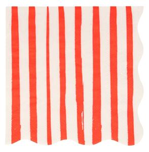 Papierové obrúsky v súprave 16 ks Red Stripe – Meri Meri