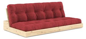 Červená menčestrová rozkladacia pohovka 196 cm Base – Karup Design