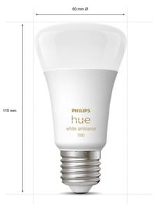 SADA 2xLED Stmievateľná žiarovka Philips Hue WHITE AMBIANCE E27/8W/230V 2200-6500K