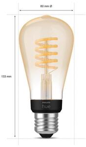 LED Stmievateľná žiarovka Philips Hue WHITE AMBIANCE ST64 E27/7W/230V 2200-4500K