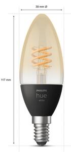LED Stmievateľná žiarovka Philips Hue WHITE FILAMENT E14/4,5W/230V 2100K