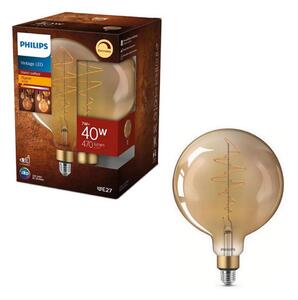 LED Stmievateľná žiarovka VINTAGE Philips G200 E27/7W/230V 2000K