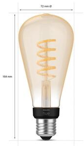 LED Stmievateľná žiarovka Philips Hue WHITE AMBIANCE ST72 E27/7W/230V 2200-4500K