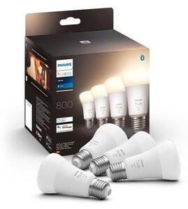 SADA 4x LED Stmievateľná žiarovka Philips Hue WHITE A60 E27/9W/230V 2700K