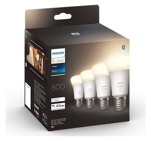 SADA 4x LED Stmievateľná žiarovka Philips Hue WHITE A60 E27/9W/230V 2700K