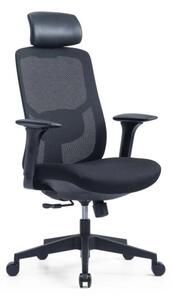 Kancelárska ergonomická stolička PYLON — látka, čierna / viac farieb Čierna S podhlavníkom