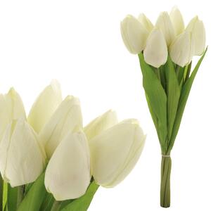 Tulipány krémové v kytici 35cm