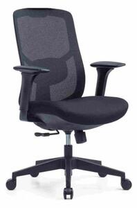 Kancelárska ergonomická stolička PYLON — látka, čierna / viac farieb Čierna Bez podhlavníka