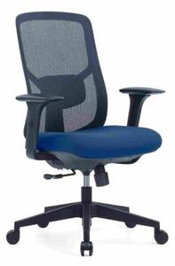 Kancelárska ergonomická stolička PYLON — látka, čierna / viac farieb Modrá Bez podhlavníka