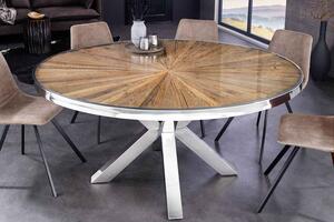 Okrúhly jedálenský stôl Shark 140 cm teak