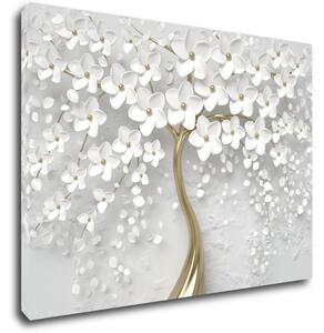 Impresi Obraz Biely strom s kvetinami - 70 x 50 cm