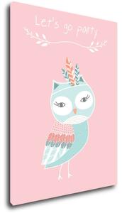 Impresi Obraz Let's go party owl - 30 x 40 cm
