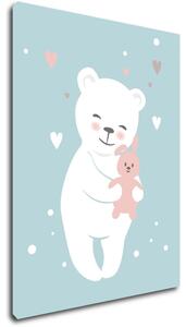 Impresi Obraz White cute bear - 30 x 40 cm