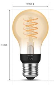 LED Stmievateľná žiarovka Philips Hue WHITE FILAMENT A60 E27/7W/230V 2100K