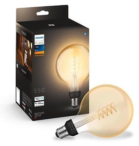 LED Stmievateľná žiarovka Philips Hue WHITE FILAMENT G125 E27/7W/230V 2100K