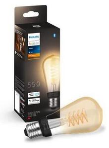 LED Stmievateľná žiarovka Philips Hue WHITE FILAMENT ST64 E27/7W/230V 2100K