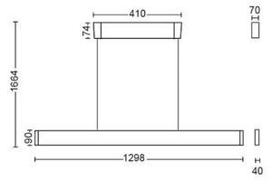 Philips 40903/31/P9-LED RGBW Stmievateľný luster na lanku Hue ENSIS 2xLED/39W/230V