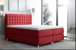 Boxspringová posteľ 120x200 LUCA - červená + topper ZDARMA