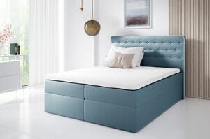 Kontinentálna posteľ 140x200 MARGITA - modrá + topper ZDARMA