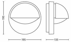 Philips - Vonkajšie nástenné svietidlo JUNE 1xE27/12W/230V IP44