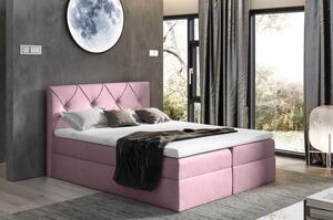 Elegantná kontinentálna posteľ 200x200 CARMEN - fialová 1 + topper ZDARMA
