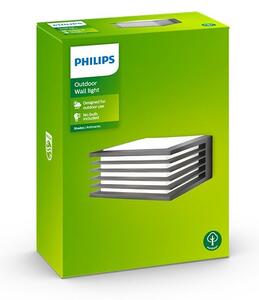 Philips - Vonkajšie nástenné svietidlo SHADES 1xE27/15W/230V IP44 antracit
