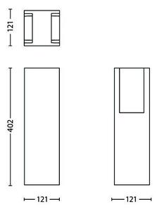 Philips - Vonkajšia lampa BRIDGE 1xE27/14W/230V IP44 40,2 cm