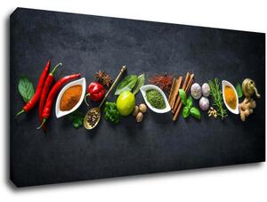 Impresi Obraz Druhy korenie - 90 x 40 cm