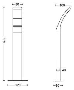 Philips - LED Vonkajšia lampa SPLAY LED/12W/230V 2700K 60 cm IP44