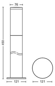 Philips - Vonkajšia lampa UTRECHT 1xE27/20W/230V 45 cm IP44