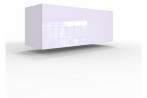 Moderná obývacia stena ASHTON N10 - biela / biely lesk