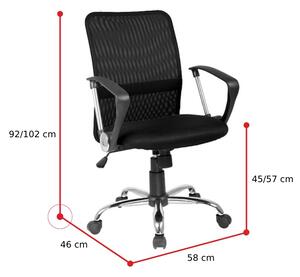 Kancelárska stolička TAZI Q-078, 58x92-102x46, čierna