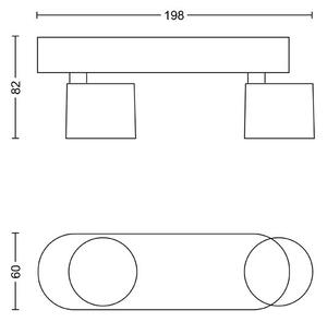 Philips - LED Stmievateľné bodové svietidlo STAR 2xLED/4,5W/230V