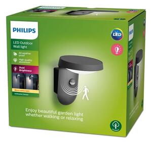 Philips - LED Vonkajšie nástenné svietidlo so senzorom TYLA LED/9W/230V 2700K IP44