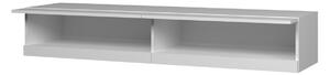 TV stolík 180 cm ASHTON 1 - šedý / lesklý šedý