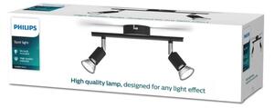 Philips - Bodové svietidlo LIMBALI 2xGU10/50W/230V čierna