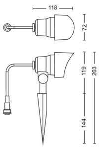 Philips - LED Vonkajšie bodové svietidlo GARDENLINK LED/6W/12V 4000K IP44