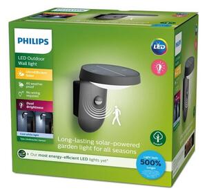 Philips - LED Solárne nástenné svietidlo so senzorom TYLA LED/1,2W/4V 4000K IP44