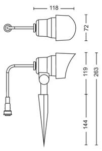 Philips -SADA 3x LED Vonkajšie bodové svietidlo GARDENLINK LED/6W/230V 2700K IP44