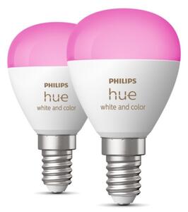 SADA 2x LED RGBW Stmievateľná žiarovka Philips Hue WACA P45 E14/5,1W/230V