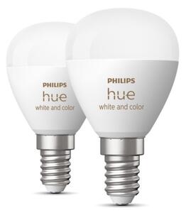 SADA 2x LED RGBW Stmievateľná žiarovka Philips Hue WACA P45 E14/5,1W/230V