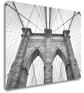 Impresi Obraz Brooklyn bridge čiernobiely - 90 x 70 cm