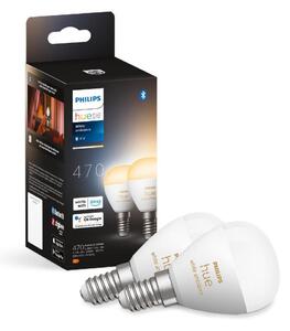 SADA 2x LED Stmievateľná žiarovka Philips Hue WHITE AMBIANCE P45 E14/5,1W/230V