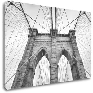 Impresi Obraz Brooklyn bridge čiernobiely - 60 x 40 cm
