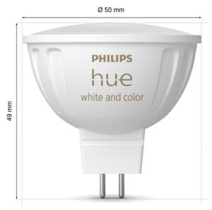 SADA 2x LED RGBW Stmievateľná žiarovka Philips Hue WACA GU5,3/MR16/6,3W/12V
