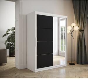 Šatníková skriňa s posuvnými dverami 150 cm TALIA - biela / čierna