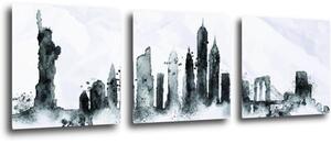 Impresi Obraz New York panorama - 90 x 30 cm (3 dielny)
