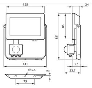 Philips - LED Reflektor so senzorom DECOFLOOD LED/20W/230V IP65