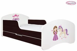 Detská posteľ so zásuvkou 140x70 PRINCEZNA A KONÍK + matrace ZADARMO!