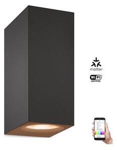 WiZ -LED RGBW Stmievateľné nástenné svietidlo UP&DOWN 2xGU10/4,7W/230V čierna Wi-Fi